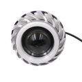 Fasdga 12V Motorcycle Head Light Lamp Projector Lens Light With Led Angel Devil Eyes Headlight 30W 1200Lm 200000H Double Aperture Light(Pink and Blue). 