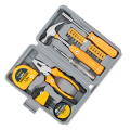 Hand Tool Kit with Plastic Toolbox Storage Case Blue Tool Set for Household Use Includes All Essential Items for Women. 