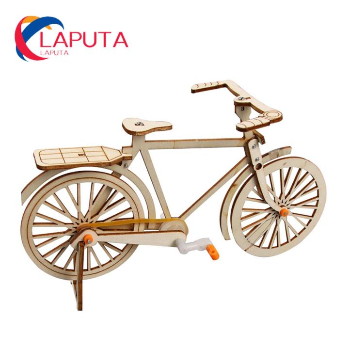 Desk Bike Toy Wooden Bike Model Diy Assembly Toy for Kids Educational Desktop Decoration Gift for Boys Girls Buyers' Favorite Small Bicycle Toy