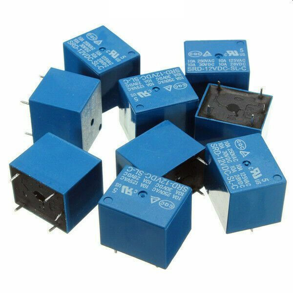 [3PCS] Mini Power Relay 12V 10A SPDT 5 Pin PCB