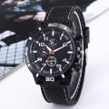 Silicone Band Stitching Fashion Men's Quartz Watch Plastic Box Sports Watch Sports Car Series Watch Men. 