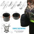 Mini camping tove cookware folding poon and fork et. 