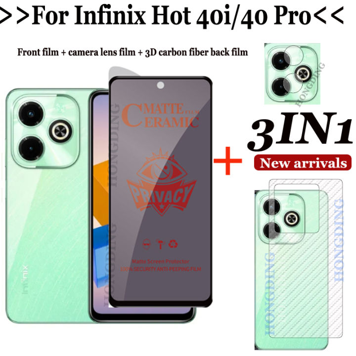 BLKNAIM%203in1%20Full%20Cover%20Anti-Spy%20Screen%20Protector%20For%20infinix%20Hot%2040%20Hot%2040i%20Hot%2040pro%20Privacy%20Glass%20Hot%2040pro%20Tempered%20Glass%20Le%20-%20Image%202