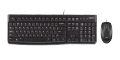 Logitech MK120 Wired Keyboard and Mouse Combo for Windows, Optical Wired Mouse, Full-Size Keyboard, USB Plug-and-Play, Compatible with PC, Laptop - Black. 