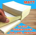Sticker Paper Matte & Glossy A6 Size 80 GSM 100 Sheets Blank Sticker Paper. 