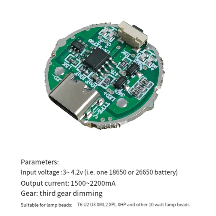 10W%20Flashlight%20Control%20Board%20Brightness%20Adjustable%20Battery%20Management%20Module%20USB%20Interface%20Circuit%20Board%20DIY%20Accessories%2010W%20-%20Image%206