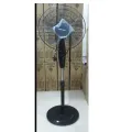 Stand Fan 5 Blade Black Body With Timmer. 