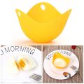 Silicone Egg Poacher Silicone Cup Egg Poaching Pan Poached Egg Maker Microwave Stovetop Egg Cooker With Ring Stander Egg Steamer-Blue. 
