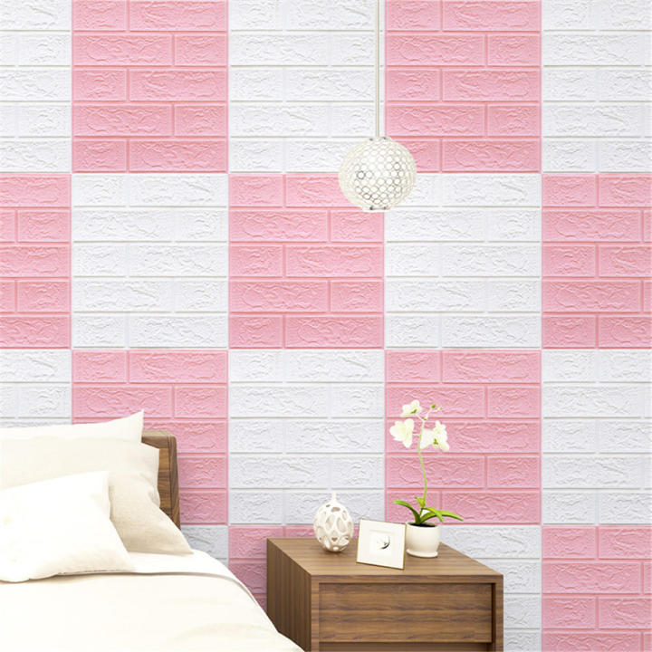 3D Wallpaper Wall Stickers 3D Wallpaper Foam Brick Room Decor DIY