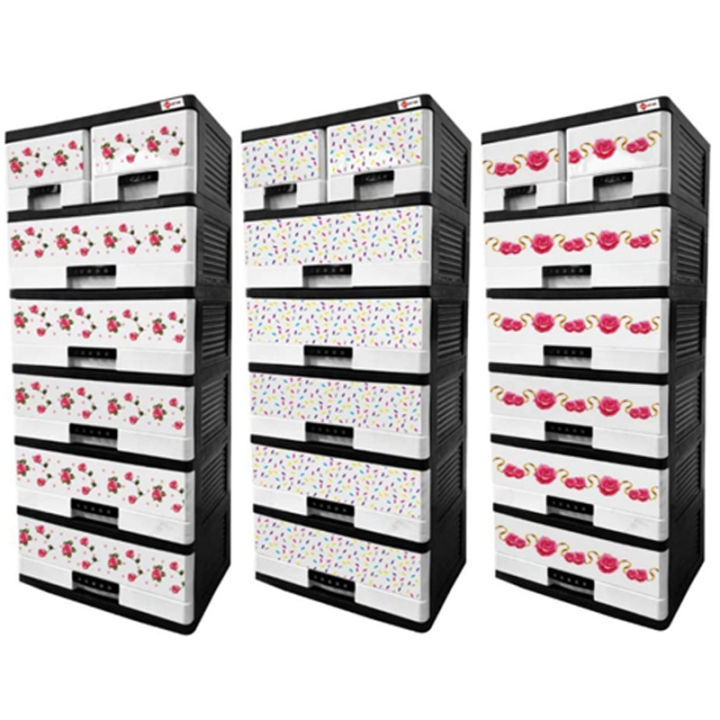 Plastic Drawers Dresser, Storage Cabinet with 6 Drawers, Closet Drawers Tall Dresser Organizer for Clothes, Playroom, Bedroom Furniture