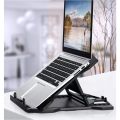 (Ready Stock) Laptop Stand Folding radiator With Phone Holder Laptop Holder Desktop Office Laptop bracket. 