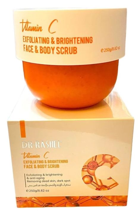 Dead Skin Remover Cream For Body Dr. Rashel Vitamin C drbs Exfoliating Brightening Face & Body Scrub