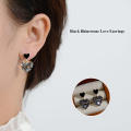 Delicate Earrings New Sweet Charm Jewelry Black Love Earrings for Women Party Birthday Gift Special Occasion. 