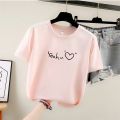 Short Sleeve T Shirt Women Ladies Polyester Tee Baju Outfit Perempuan Style 有領 t shirt 女 T Shirts for Women. 