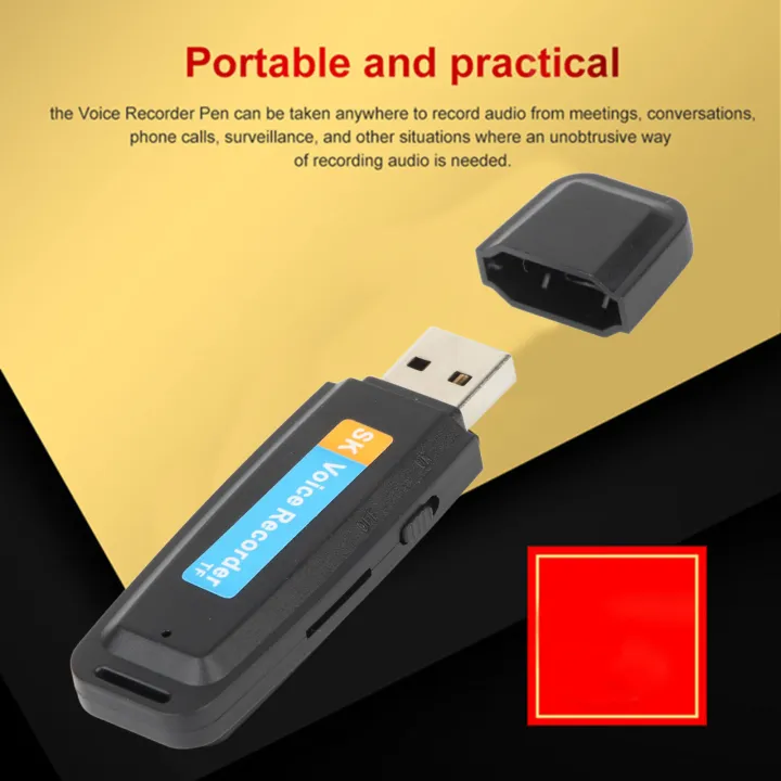 USB 2.0 disc-shaped digital recorder Digital voice Flash player Mini audio for conferences Meeting class