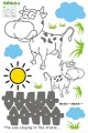 【WEJA】autocollant mural cow pasture cartoon images children decorative sticker on the wall Wall decor  wall stickers for kids rooms. 