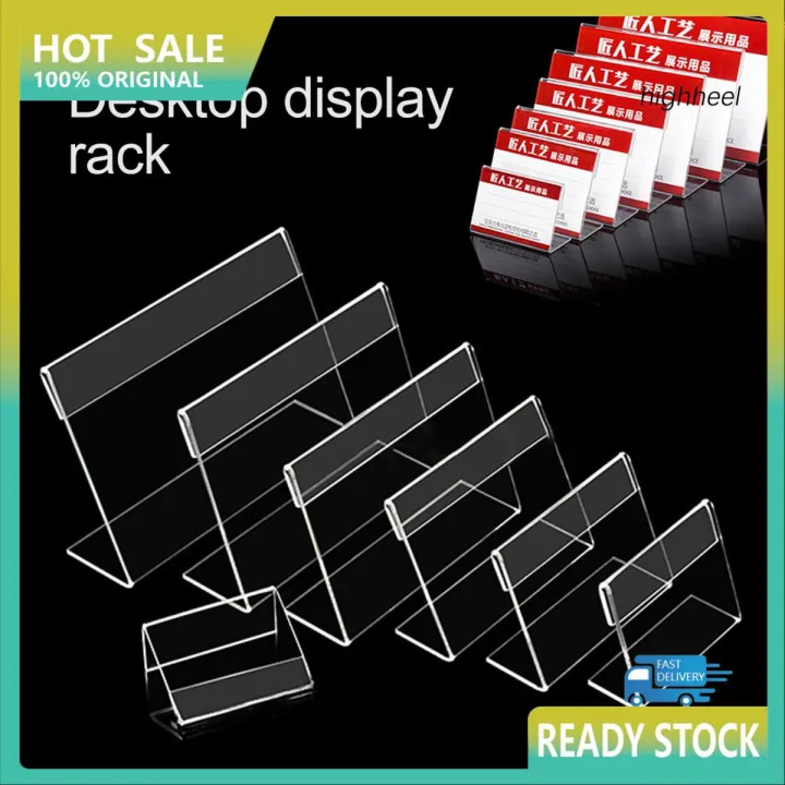 （New）RYP_Acrylic Clear Dektop ign Label Diplay Holder Price Name Card ...