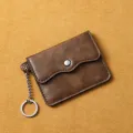 Portable Card Bag Cow Leather Men's And Women's Card Bag Coin Purse Slim Credit Card ID Holder Pocket Wallet For Men And Women Cherry Super Store. 