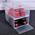 Foldable Flip Cover Plastic Shoes Case Thicken Transparent Drawer Case Household Storage Stackable Box Shoe Organizer Shoebox. 