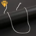 Male Necklace Men's 3mm Hip Hop Twist Chain Choker Necklace Trendy Alloy Jewelry for Stylish Men Fashion Accessory Exquisite Men Necklace. 