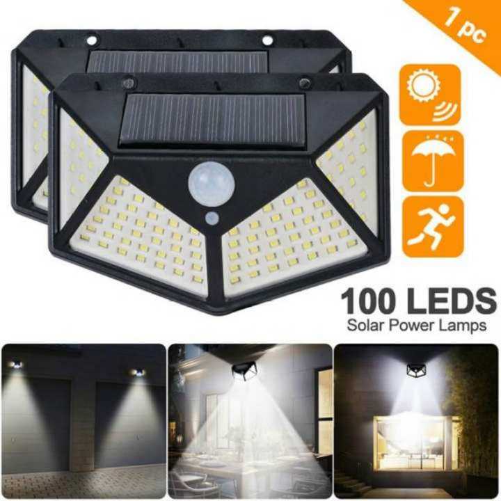 100 LED 4 Surface Solar Light 3 Modes 120 Degree Motion Sensor Solar Outdoor Waterproof Garden Light