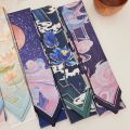 Flower Pattern Printing Hair Scarf Vintage Headband Soft Wrap Printing Hair Band Strap Chinese Style Satin Silk Printing Scarves Outdoor. 