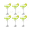 Classic Margarita Cocktail Glass Set Pack Of 6 Glasses. 