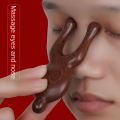 Sandalwood ear rubbing nose scraping massager Eye protection relieves acupoint pulling tendon stick 檀木搓耳朵刮鼻子按摩器护眼缓解点穴拨筋棒. 