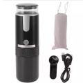 Coffeemaker Portable Coffee Maker Rechargeable 2 in 1 Design 1200mAh Battery One Button for Hiking. 