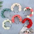 Fashion Women Bride Flowers Headband Mexican Style Rose Flower Crown Hairband Ladies Elastic Beach Hair Accessories Headband. 
