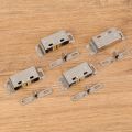 【FOOT SOFA】1xStainless Steel Door Close Latch Cupboard Cabinet Double Roller Catch Magnetic Cabinet Catches Furniture Hardware Accessories. 