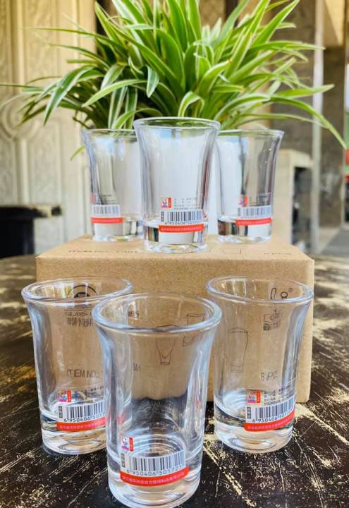 Qianli Glass 6pcs Set Clear Shot Glass Glassware Hotel & Home Use