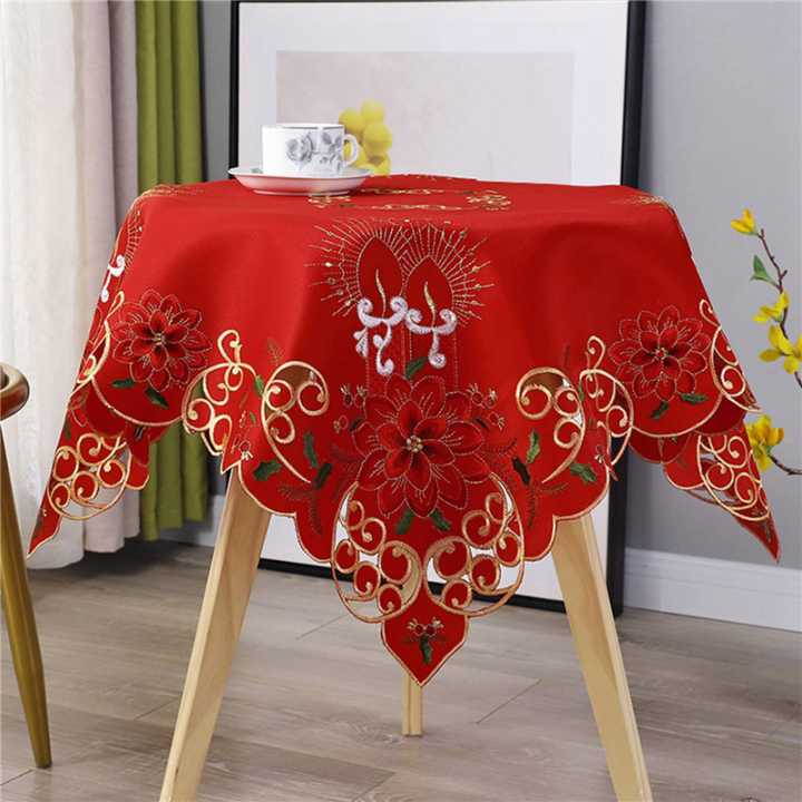 3X%20Christmas%20Embroidered%20Table%20Cloth,Hollow-Out%20Round%20Table%20Cloth,for%20Restaurant%20Dinning%20Party%20Banquet%20Events,33%20Inch%20-%20Image%203