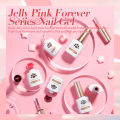 BORN PRETTY Jelly Nude Gel Nail Polish 10ml Light Pink Peach Translucent Color UV Light Cure Gel Varnish Nail Art DIY at Home. 