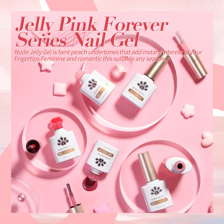 BORN%20PRETTY%20Jelly%20Nude%20Gel%20Nail%20Polish%2010ml%20Light%20Pink%20Peach%20Translucent%20Color%20UV%20Light%20Cure%20Gel%20Varnish%20Nail%20Art%20DIY%20at%20Home%20-%20Image%205
