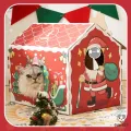 GUN PET Xmas Cat House Cat Tree Shop Scratcher Board Christmas Claw Mainan Kucing Rumah Kedai Cat Bed 猫抓板猫窝商店街. 