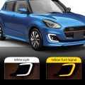 2PCS LED DRL Daytime Running Light Daylight yellow Signal lamp car-Styling lights For Suzuki Swift 2017 2018 2019. 