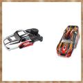 Kqueebee 2 Pcs Chassis Car Body Shell Plastic RC Accessory for RC Car Parts, Black-White & Orange. 