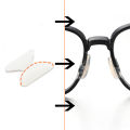 1pair Adhesive Silicone Non-slip Stick on Nose Pads for Eyeglasses Sunglasses. 