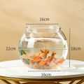 Home Decor Clear Transparent Round Fish Portable Plastic Fish Bowl Small creative Desktop Aquarium Bowl small ornamental fish. 