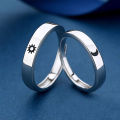 Sun/Moon Lover Couple Rings- Simple Couple Opening Ring -2pcs- Wedding Engagement Promise Valentine's Day Jewelry. 
