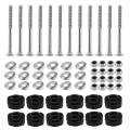 Trampoline Screws Kits, 12Pcs Galvanized Steel Trampoline Screws Fixing Accessories for Trampoline Assembly Replacement. 