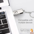 USB 3.0 USB Flash Drive 32 GB Rotation Pen Drive 32GB Pendrive USB Memory Stick with Stainless Steel Keychain Flash Drives. 