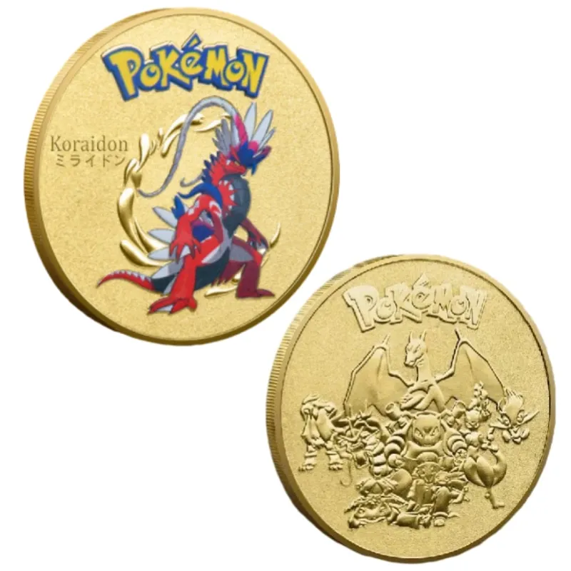 pokemon cards golden Exquisite Gold Pokemon Coin Anime Collection
