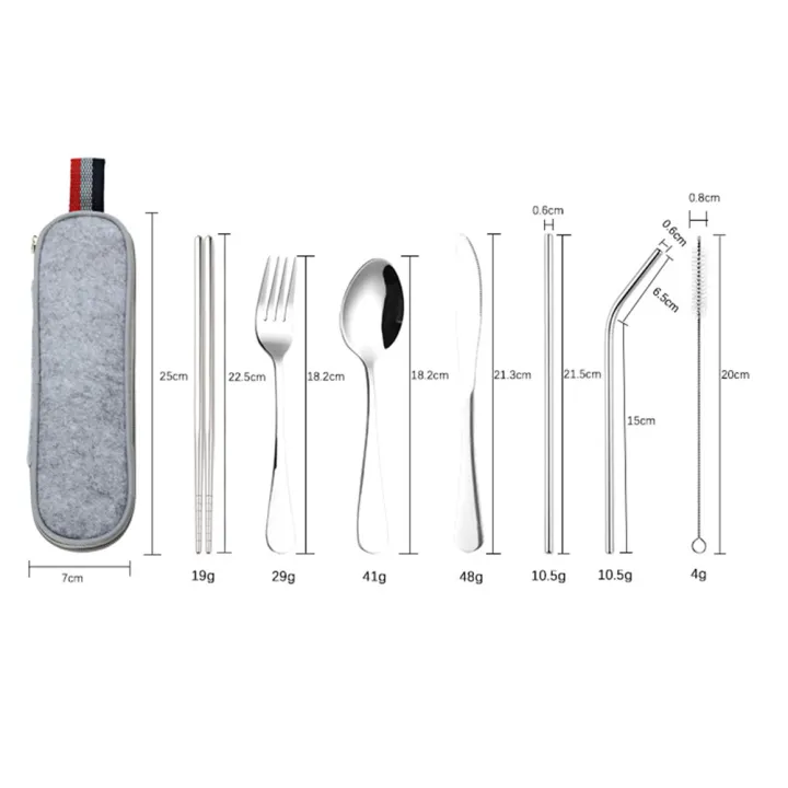 8pcs%20Outdoor%20Cutlery%20Set%20304%20Stainless%20Steel%20Spoon%20Fork%20Chopsticks%20Juice%20Straw%20With%20Bag%20Dinnerware%20Kitchen%20Accessories%20-%20Image%208