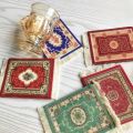 【Miga Plaza】 Persian Carpet Table Decor Mats and Pads Mini Woven Rug Mat Tassel Coaster Mousepad Mouse Pad. 