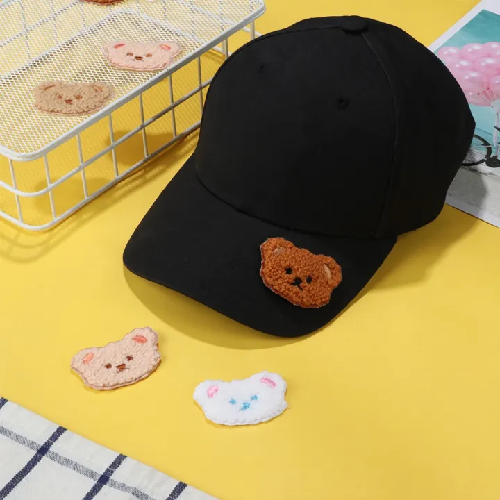 4pcs%20Lovely%20Plush%20Teddy%20Bear%20Patch%20Embroidery%20Cloth%20Stickers%20Fashionable%20Patchwork%20With%20Self-adhesive%20Decoration%20For%20Bag%20Clothing%20-%20Image%205
