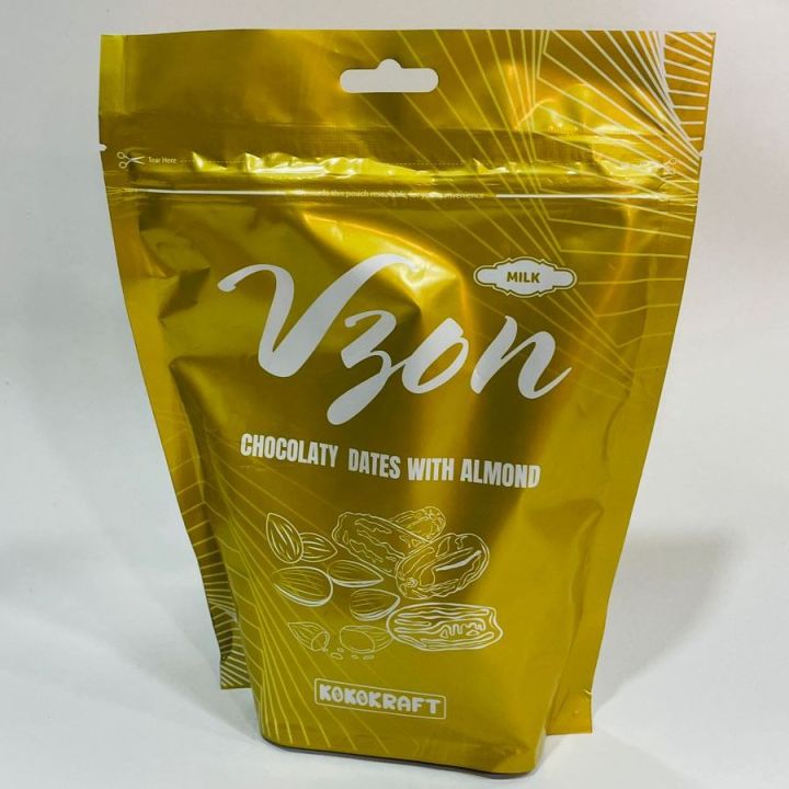 VZon Chocolate Dates With Almond Toffee Caramel Choco [300g]