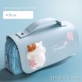 👍【HOT】 Cute Cat Decompression Pencil Case Big Pencil Box Portable Girls Pen Bag Double Layer School Pouch Kawaii Stationery Pensil Case. 