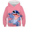 Boys Girls Stitch Hoodies Fashion Casual Long Sleeve Sweatshirts Children Spring Autumn Harajuku Stich Sport Hooded Tops Clothes. 